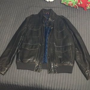 Tommy Hilfiger Leather bomber jacket